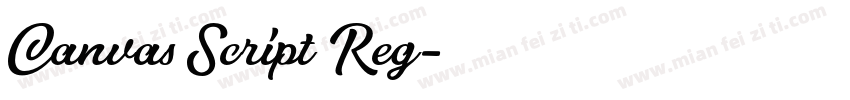 Canvas Script Reg字体转换